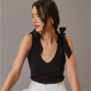 Anthropologie Maeve Bow tie ribbon Tank Top Size Medium